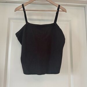 Old Navy | Black Ribbed Cropped Sweater Top